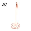 Gold Place Card Holders Metal Holder with Spiral Base, Table Numbers Display Decorative Memo Photo Rack, Desktop Clip Stand for Weddings And