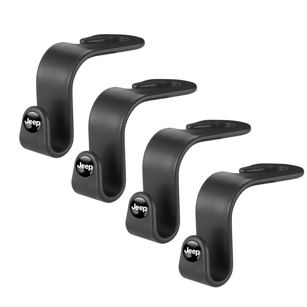 2/4Pcs Car Seat Headrest Storage Hanger Rear Seat Hooks Auto Seat Organizer Holders For Jeep Renegade Wrangler jk Compass Grand AMP1