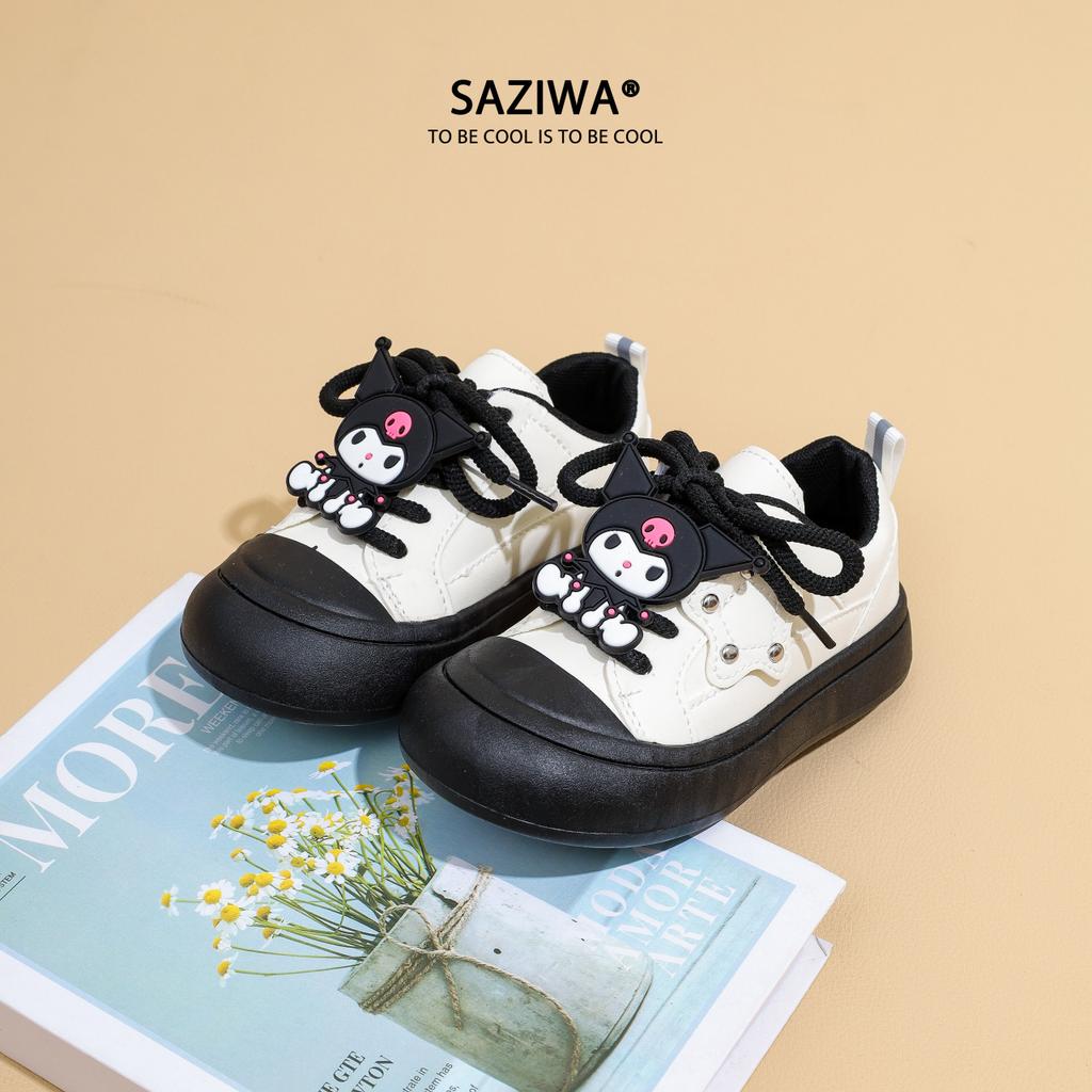 Girls shoes 2025 new Kulomi little girl casual shoes children's sports shoes medium and older children's soft-soled canvas shoes