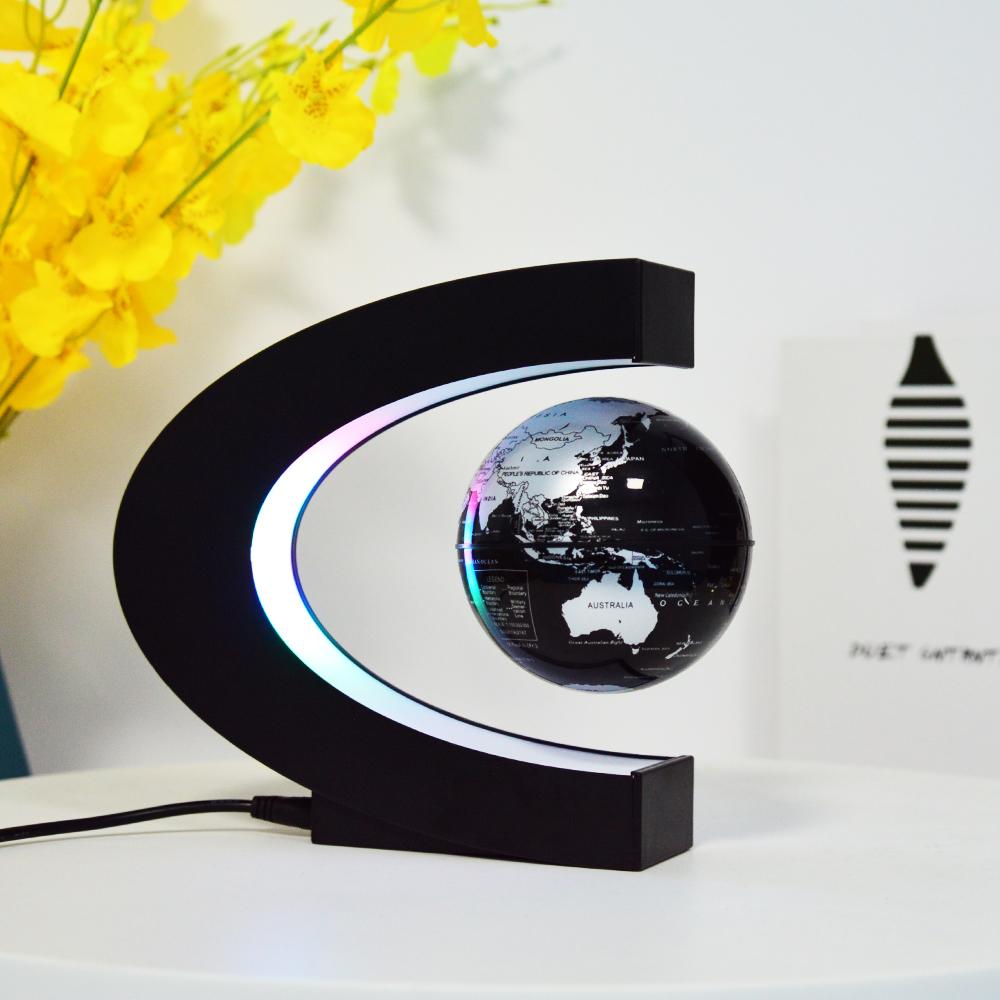 C World Earth Map Rotating Globe Magnetic Floating Globe Magnetic Levitating Globe for Desk Decor Education Geography