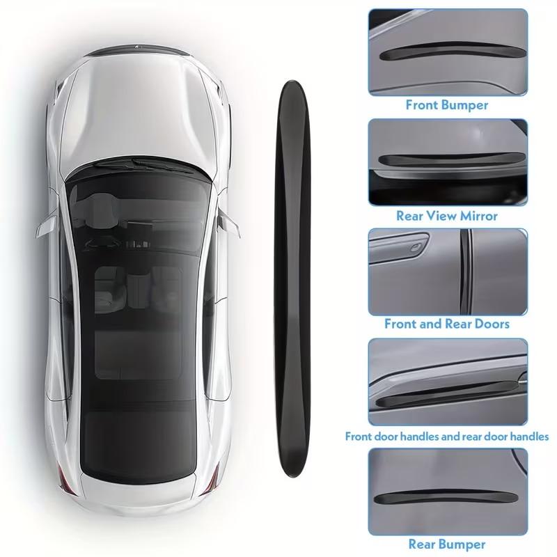 4 Pezzi Striscia Anti-Collisione per Bordi Auto Protezione Paraurti Barra Protettiva Anti-Striscio Graffio Paraurti Styling Crash Accessori Auto