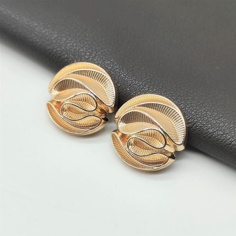 5pcs Striped Design Metal Buttons for Coats Dresses and Jackets Elegant Simple Decorative Button DIY Apparel Sewing Supplies
