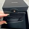 Used Gold Hardware, Caviar Skin, CHANEL, Black, Tri-fold Wallet, Used by a Woman
