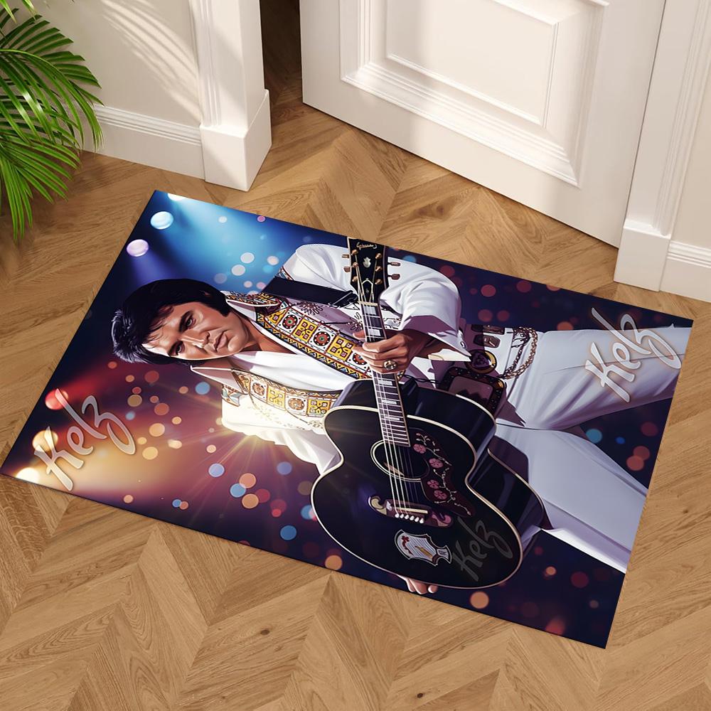 Elvis Presley Area Rug Perfect for Living Rooms Playrooms Bedrooms Outdoor Anti-slip Rug Decorate Offices Spiritual Gift