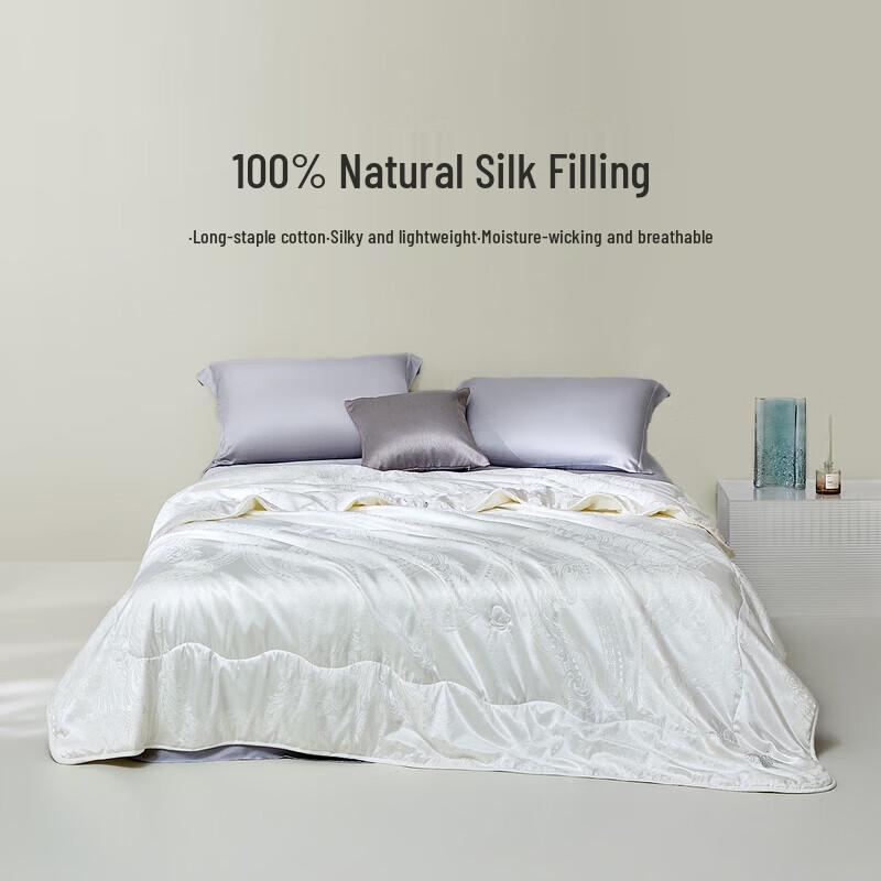 LOVO Jacquard Tussah Silk Summer Quilt 150cm*215cm