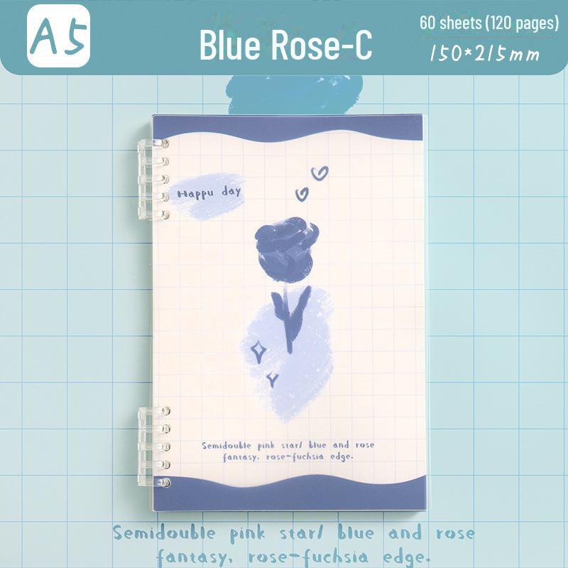 INS Farbverlauf Rouge Abnehmbarer A5/B5 Loseblattblock: Einfaches, universelles Studentennotizbuch