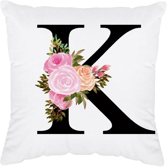 Initial Pillow Covers 18x18 - Monogram L Pillow Cover, Initial Letter Throw Pillow Cover, Monogram Pillow Case L, Monogrammed Gifts for Women, L