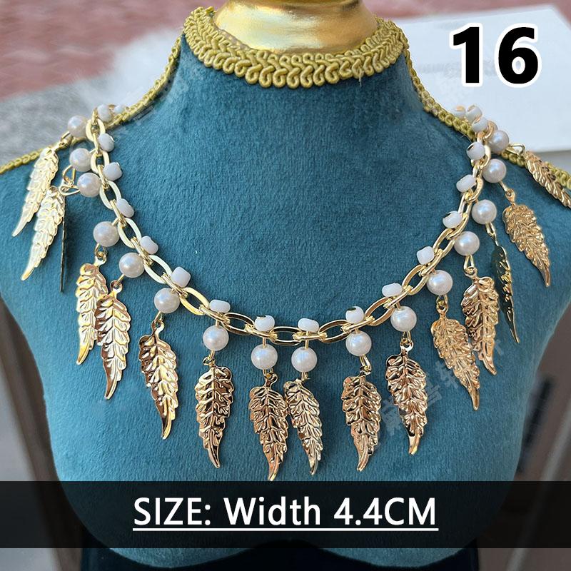 1M Ethnic Style Metal Sequin Chain Trim Sewing Tassels Fringe Beaded Ribbon Fringe Trim Diy Craft Waist Chain Garment Accessory