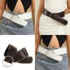 Punk Style Rivet Belt With Round Alloy Buckle For Fashionable Streetwear