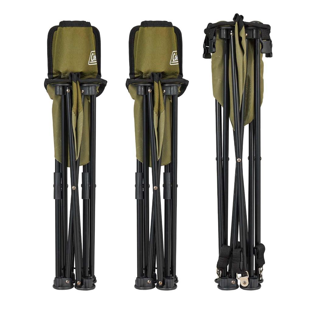 COLEMAN Compact Chair and Table Set for Outdoor Camping, BBQs, Picnics, Foldable, Portable, with Drink Holder and Storage Case, Family Duo