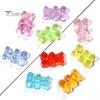 100 Pcs Colorful Bear Beads Clear Acrylic Colored Bear Beads Mini Bear Charms for Bracelet Necklace DIY Crafts Jewelry Making Supplies
