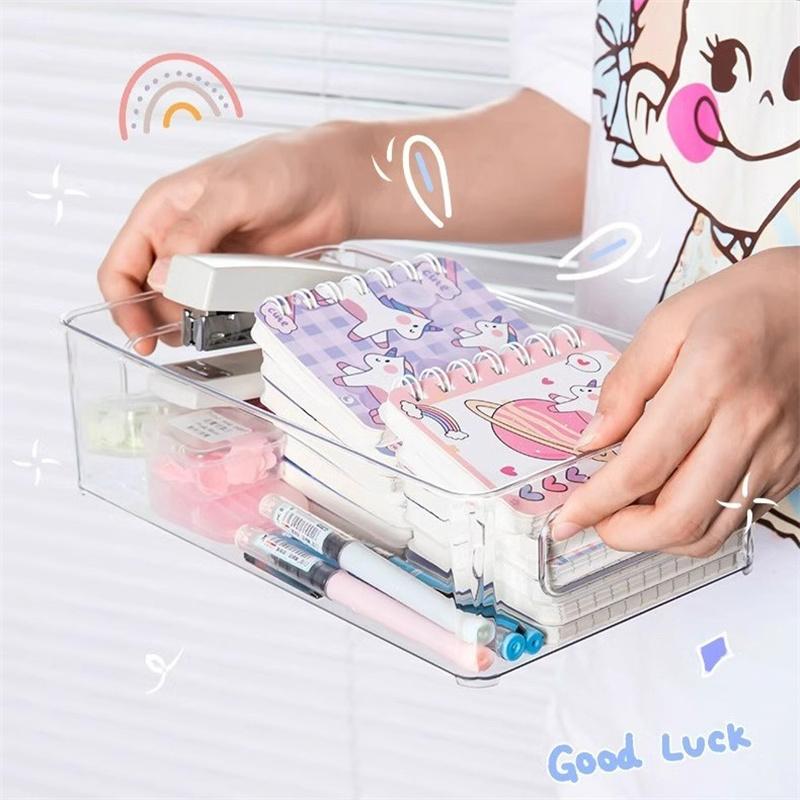 Acrylic Storage Box Desktop Storage Box Cosmetic Household Transparent Acrylic Organising Box Sundries Shelf