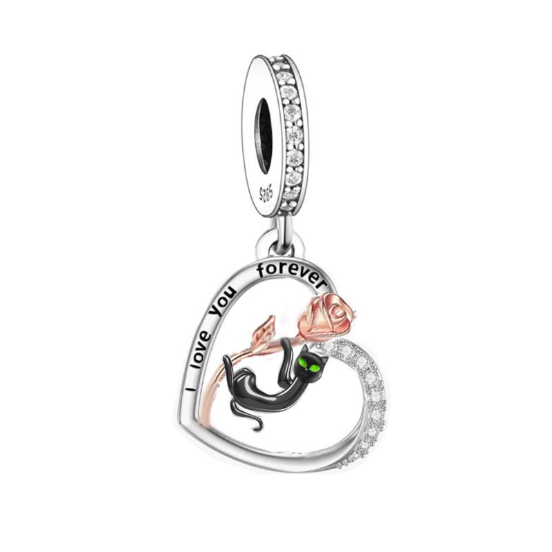 Fit Original Pan Charm Braceletcopper Yorshire Chihuahua Schnauzer Pomeranian Poodle Dog Bead For Making Women Berloque Diy