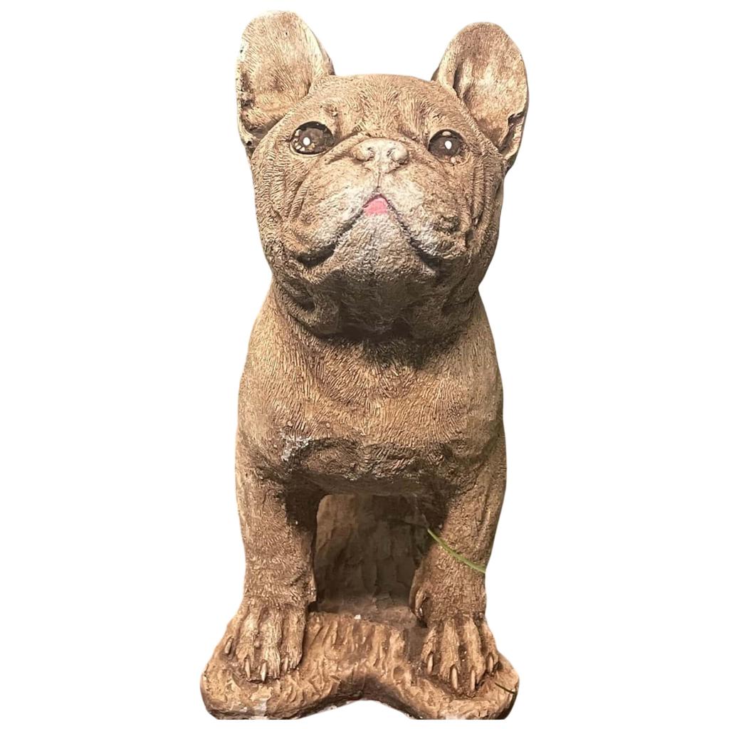 Beautiful Standing Bulldog Figure In Sand Color