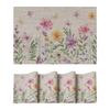 Daisy Butterfly Wild Flower Spring Placemats Set of 4, 12x18 Inch Seasonal Holiday Table Mats for Party Kitchen Dining Decoration