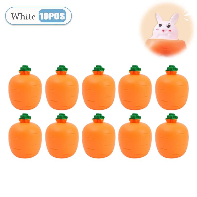 1-40PCS Carrot Rabbit Stress Relief Squeeze Toy Telescopic Radish Rabbit Toy for Kids Fun Easter Gift for Children