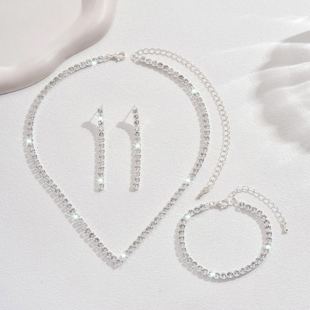 

V-образное ожерелье со стразами, чокер, свадебные украшения, аксессуары из кристаллов, цепочка, воротник-стойка белый