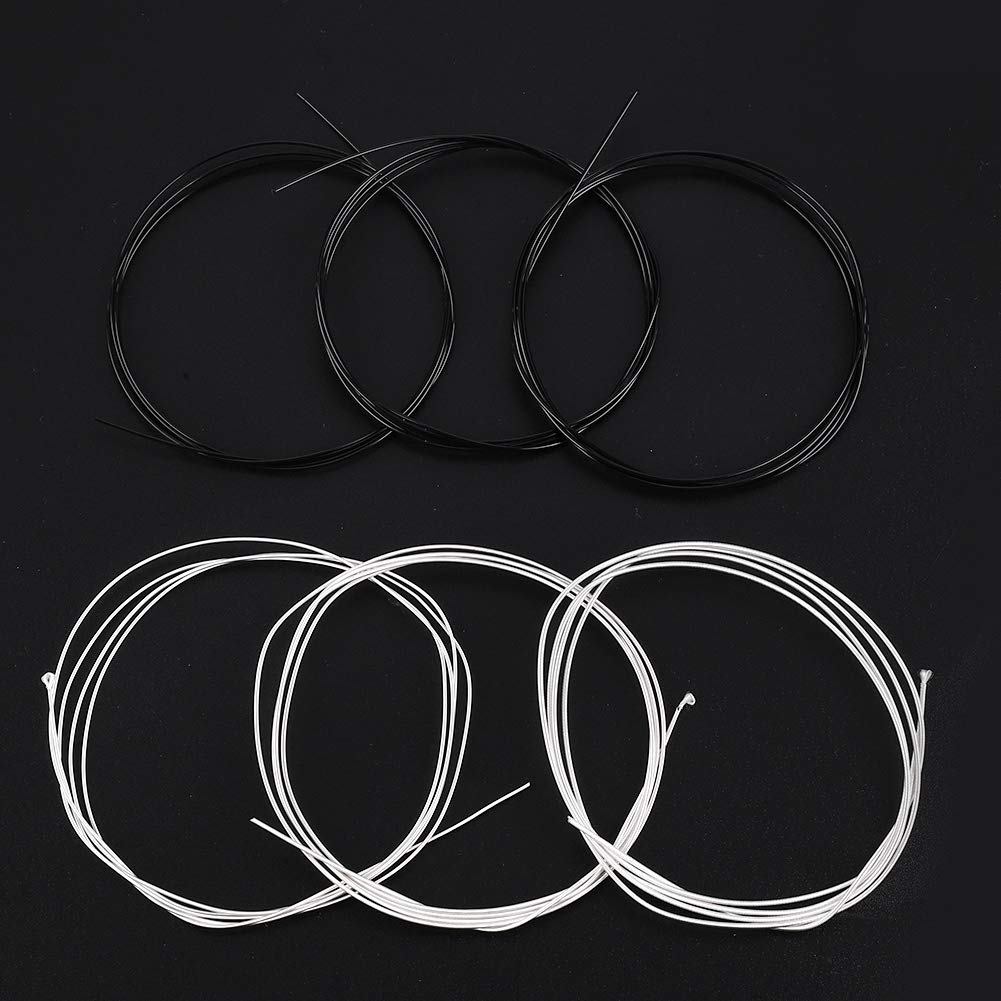 Vbestlife Nylon Guitar Set for Classical Replacement Guitar Accessories and Strings, 6-String Guitar, Parts, (Black White)