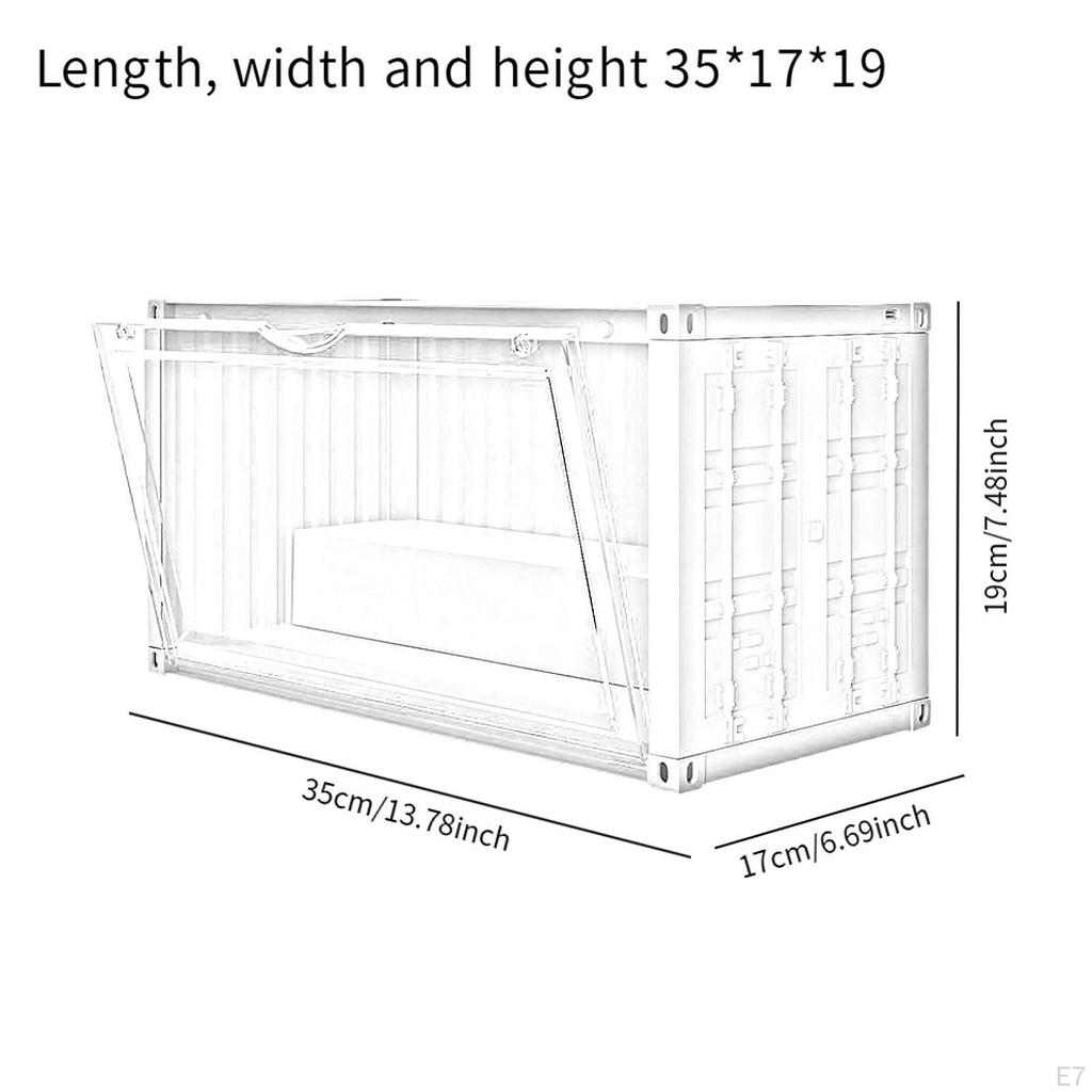 Action Figure Display Case Cabinet Showcase Doll Storage Box for Office Dresser Bedside Table