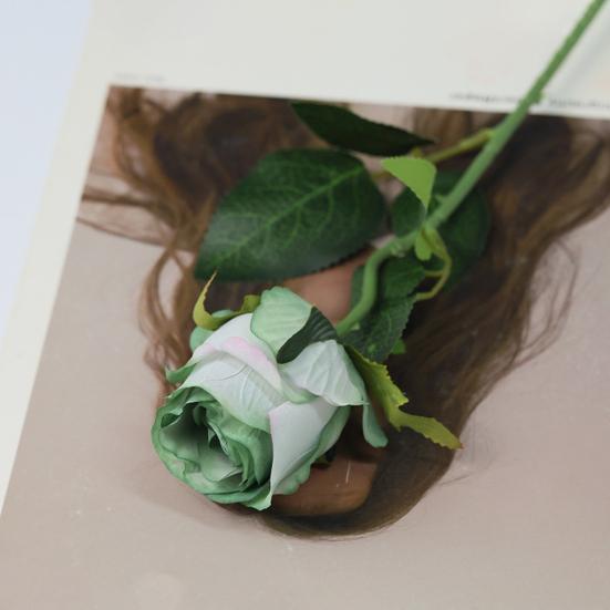 6 Pcs Artificial Rose Flowers Faux Rose Blooms with Long Stems Realistic Long-lasting Fake Roses for Wedding Home Decoration