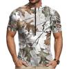 Men's Short Sleeve Cycling Jersey Breathable Quick Dry Fabric Front Zipper Round Neck Lightweight Design for Outdoor Sports
