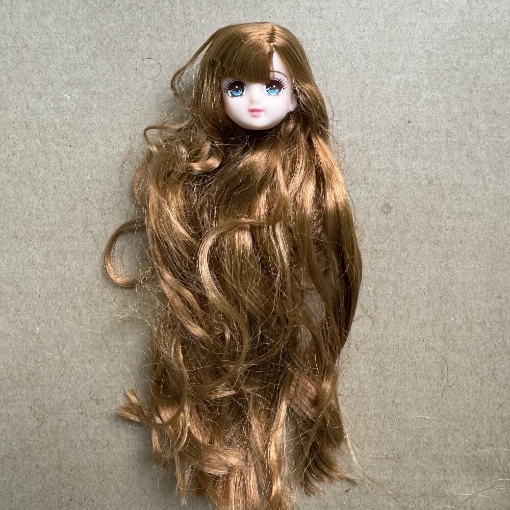 Original Jenny Doll Heads Colorful Long Hair Makeup Doll Parts Kids Learning Hair Dressing Doll Heads