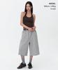 Musinsa Standard Woman Women'S Double Knit Denim Detail Bermuda Sweatpants [Medium Grey]