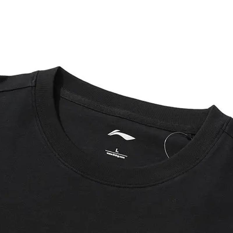 Li Ning Logo Printed Round Neck Pullover Short Sleeve T-Shirt Fashion Loose Comfortable Versatile Shorts Casual Sports Set AHSUA03-2+YKSV197-2