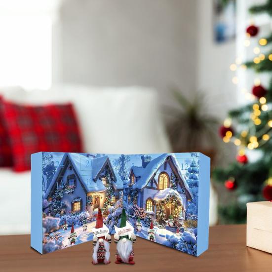2025 Christmas Gnome Advent Calendar 24 Days Countdown To Christmas Ornament with 24 Collectible Dwarf Dolls for Boys Girls Adults