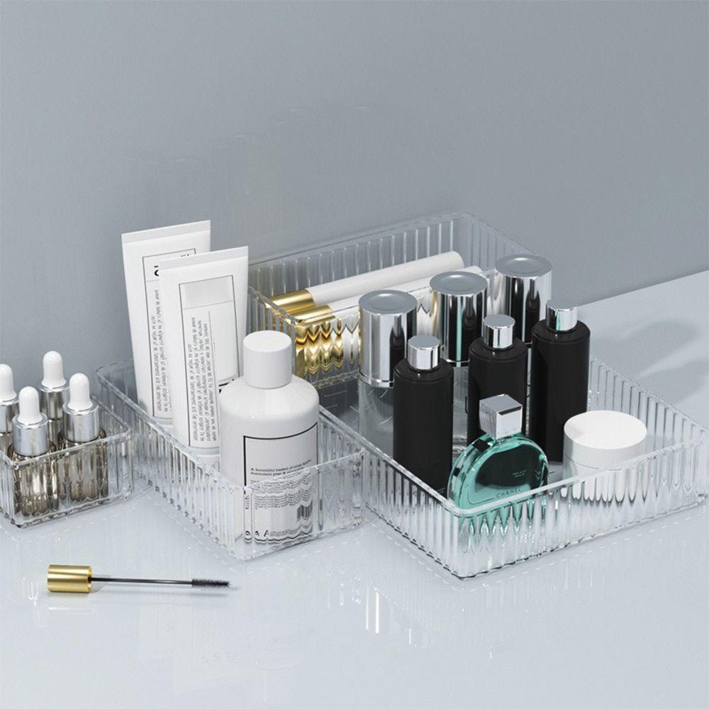 Plastic Desk Drawer Organizers Rectangle Makeup Organizer Multifunctional Storage Box  Home Office