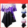 Fashionable Women Ladies Asymmetric Hem Floral Print T-shirt Tunic Tops For All Sizes