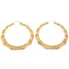 Pendientes de aro estilo sección de bambú, joyería de moda, pendientes de aro grandes de círculo dorado minimalistas y elegantes para mujer