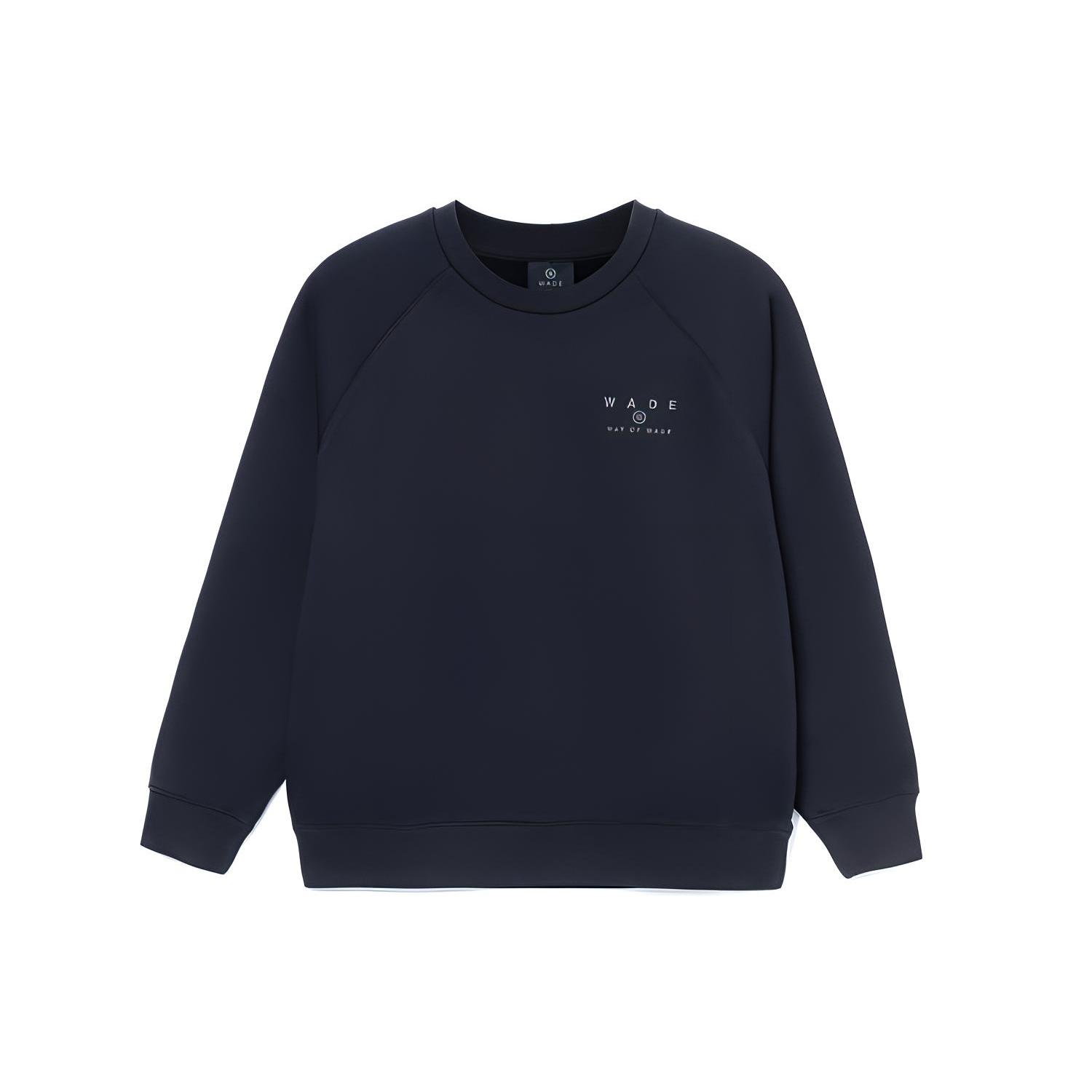 Li Ning Sweatshirts Unisex Black Crew Neck Moderate Regular AWDR797-1 XL