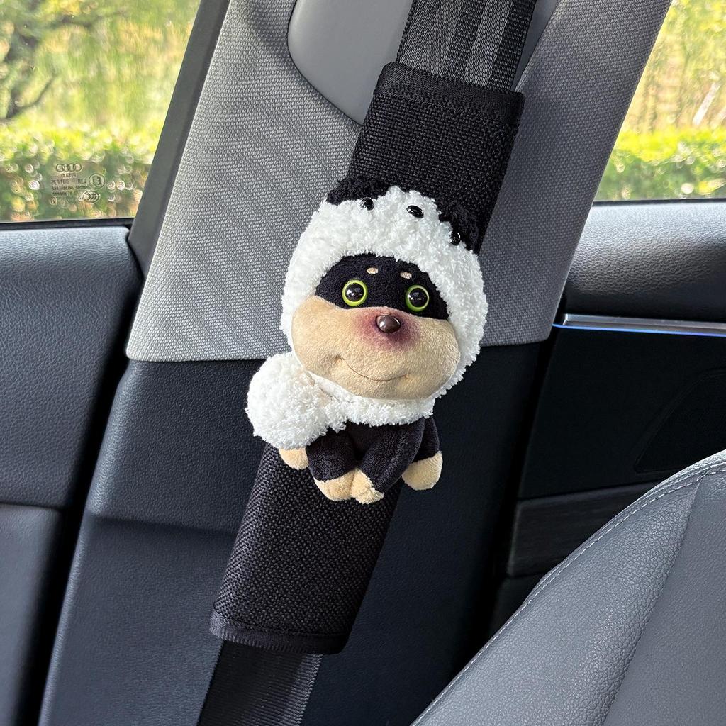 Cute Bee Dog Car Seat Belt Shoulder Pad - Universal Car Interior Decoration for All Seasons