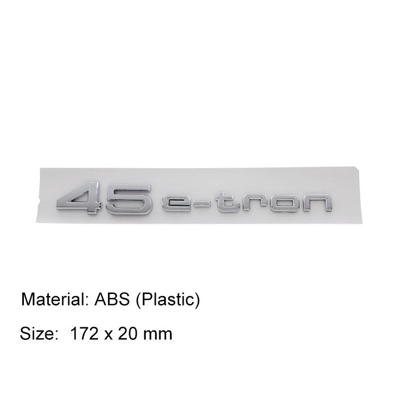 3D Premium 40 45 50 E-tron Letters for Q5 Q2L 40 45 50 Quattro Car Engine Hood Fender Trunk Tail Rear Decal Emblem Badge Sticker
