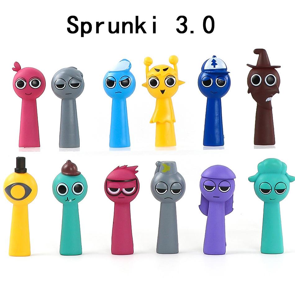 Hot New 6 style12pcs/Set Mini Sprunki Action Figure Toy Cartoon Movie Sprunki Wenda Model Doll Figurines Kids Gift