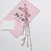 Cute Bead Pendant Phone Chain Y2K Style Fashion Purple Fringe Heart Star Bead Phone Lanyard for Girls Women Backpack