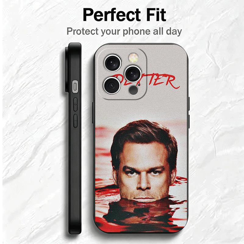 Dexter Morgan TV Soft Phone Case for iPhone 16 16E 17 Air 15 Pro Max 14 Plus 13 Mini 11 12 7 Black Cover Back Shell