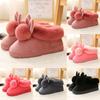 Cozy Women Bunny Rabbit Plush Slippers With Soft Antiskid Sole For Winter Warmth