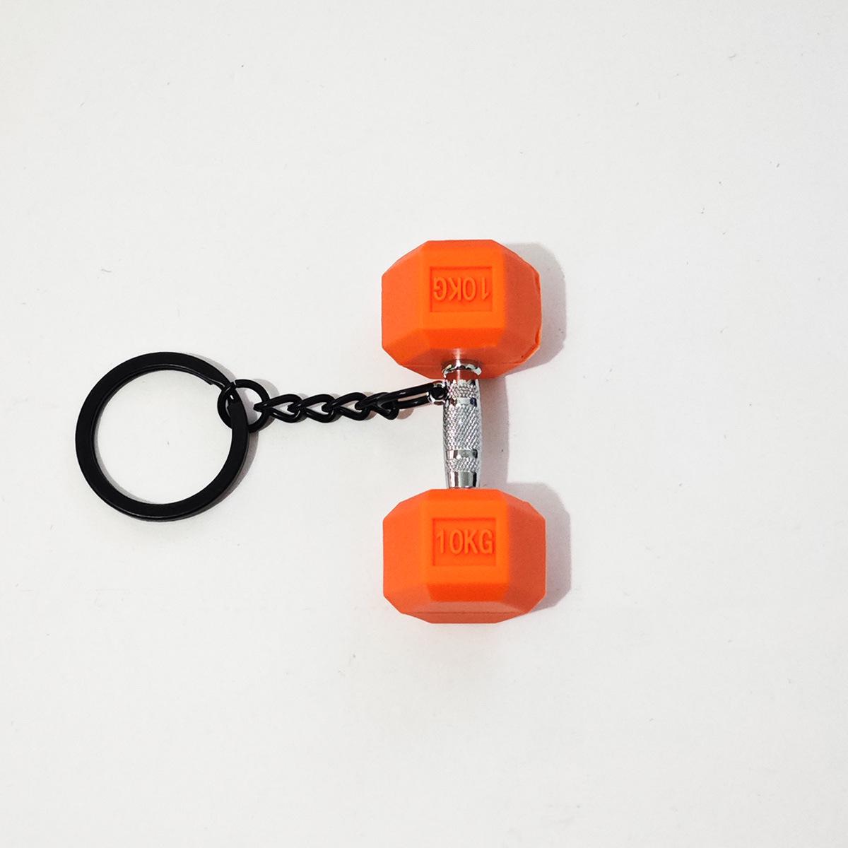 

Мини фитнес брелок серии Miu: Штанга Гантель Блин Сумка Шарм Подвеска оранжевый