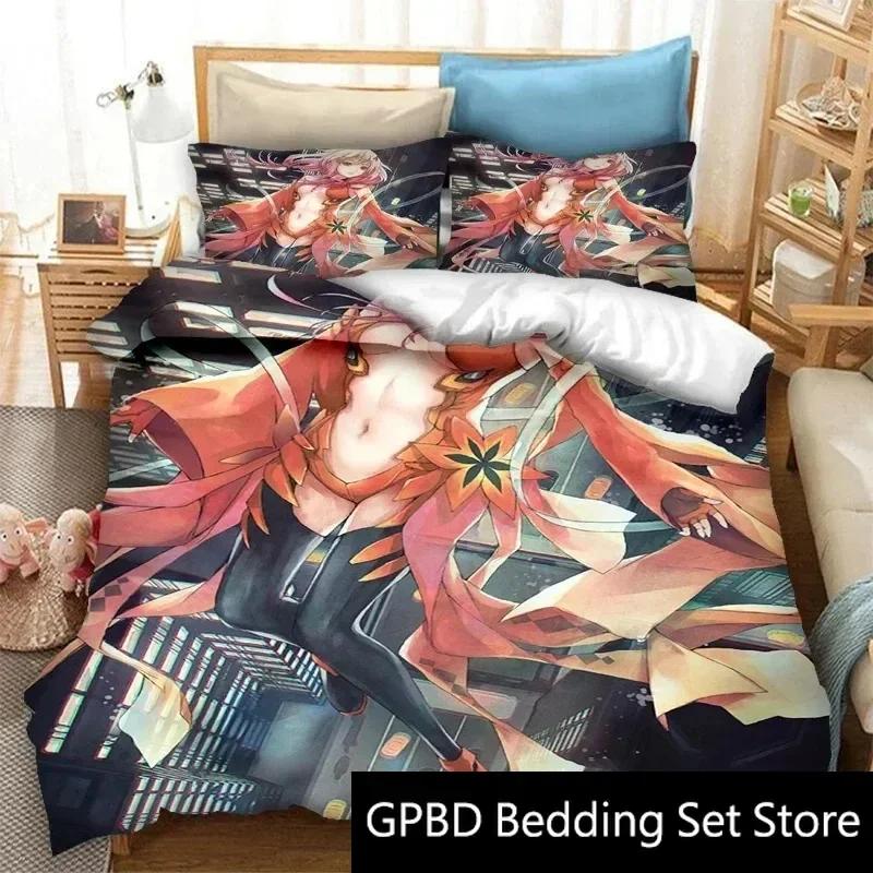 3D Druck Guilty Crown Anime Bettwäsche Set Doppel Twin King Bettbezug Steppdecke Kissenbezug Jungen Mädchen Erwachsene Schlafzimmer