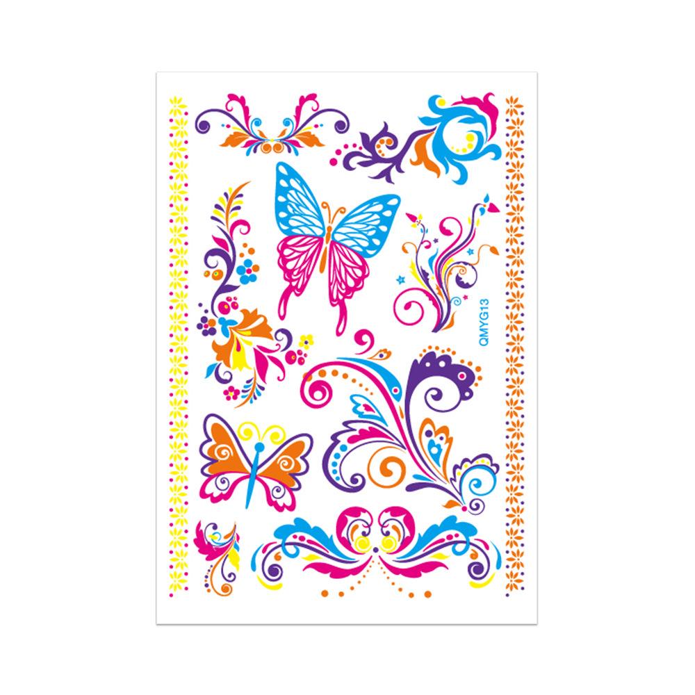 Creative Fluorescent Waterproof Full Arm and Face Tattoo Sticker
