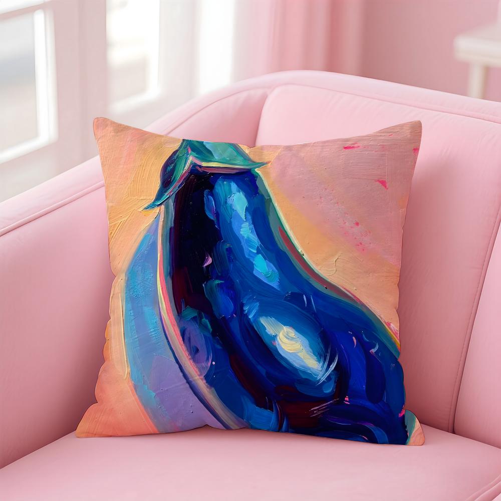 fashion breathtaking colors AAlai Ganuza ART Cushion Cover Pillowcase Short Plush Invisible zipper Room Sofa Cushion Cover