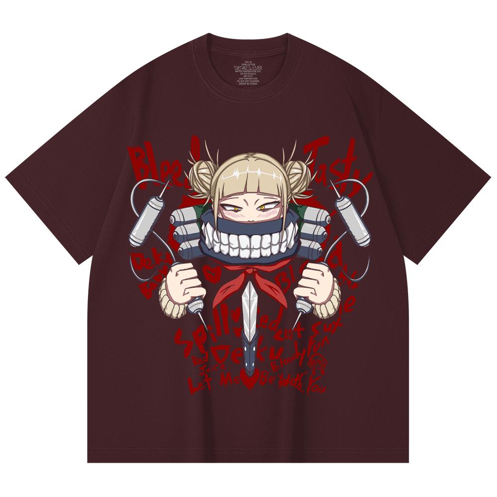 

230 Gsm 100% Cotton My Hero Academia V7 Himiko Bleed Print Unisex Heavy Cotton T Shirt 2XL