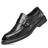 Fashion Fashion Large Size 37-48 Cow Leather Men's Brogue Shoes Designer Soft-soled Business Men Dress Shoes New Male Wedding Shoe