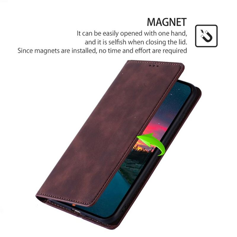 For Xiaomi Redmi Note 13 Pro+ 5G Case Skin-touch PU Leather Card Holder Phone Cover
