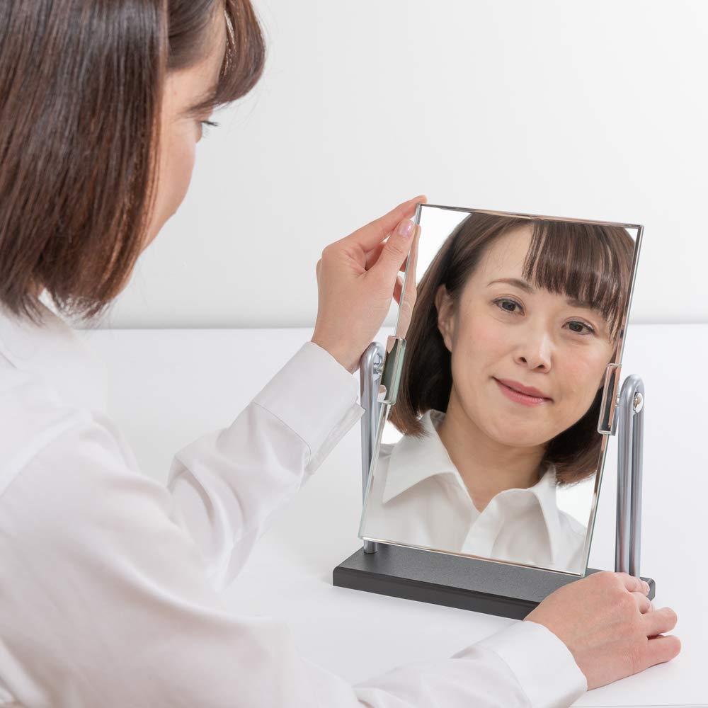 HORIUCHI MIRROR [Tabletop mirror for easy makeup application] Adjustable angle, Made in Japan, M size