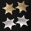 Spilla Sceriffo Colore Bronzo Esagono Metallo Distintivo d'Onore Oggetti di Scena Cosplay Per Donne Uomini Gioielli di Tendenza Accessori Ciondolo Regali