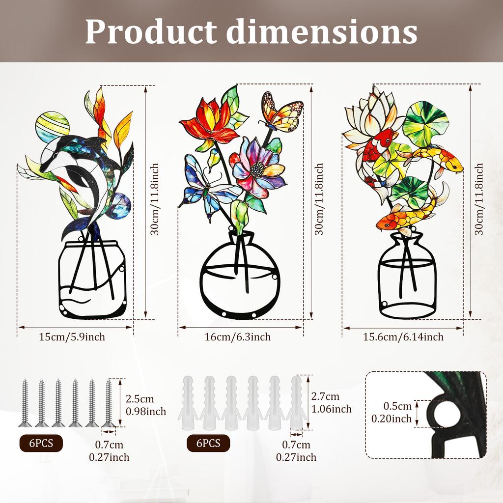 Metal Flowers Wall Decor Home Decor Metal Wall Art Decor Decorations for Living Room Porch Bedroom Decoration Christmas Gifts