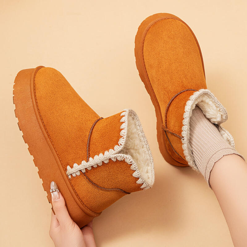 Arctic Winter Boots for Women - Thermal Knee-High Snow Boots with Anti-Slip Thick Sole & Slavic Knit Pattern